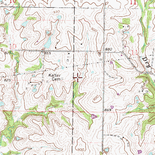 Topographic Map of Enloe Lake Dam, MO