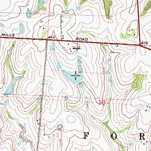 Topographic Map of Springer Lake Dam, MO