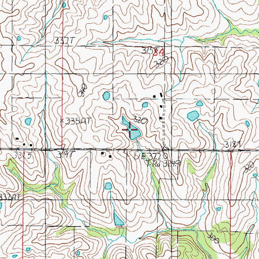 Topographic Map of Anderson Lake, MO