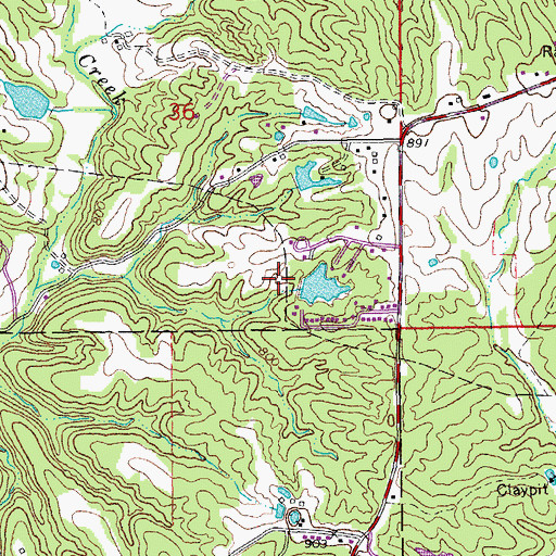 Topographic Map of Cedar Grove Dam, MO