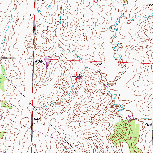 Topographic Map of Kussmans Lake, MO