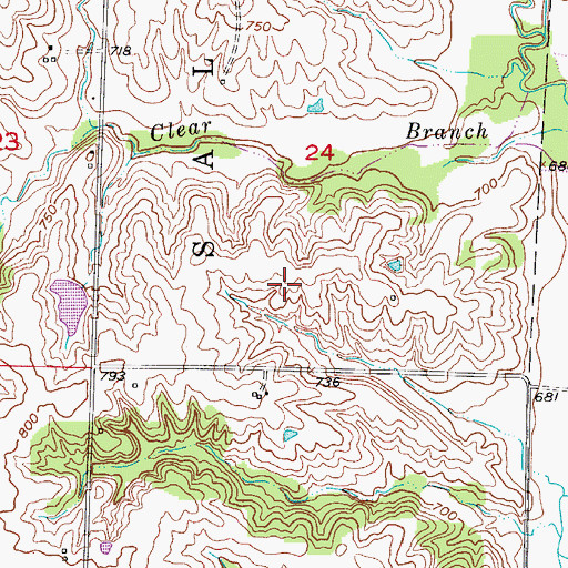 Topographic Map of Moser Lake Dam, MO