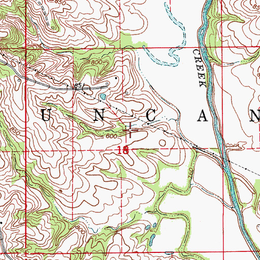 Topographic Map of Gray Lake Dam, MO