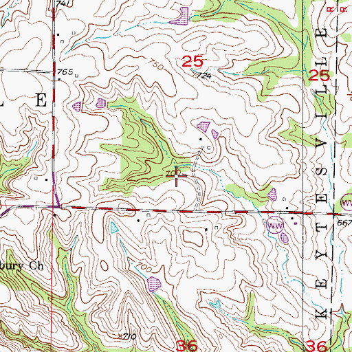 Topographic Map of Kottman Lake, MO