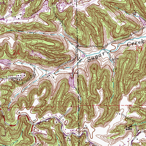 Topographic Map of Lake Kearney Dam, MO