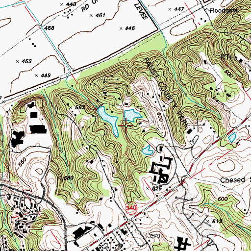 Topographic Map of Arrowhead Estates Upper Dam, MO