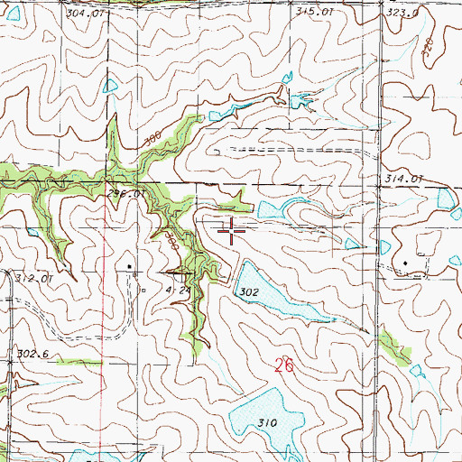 Topographic Map of Freeman Farm Number Three Dam, MO