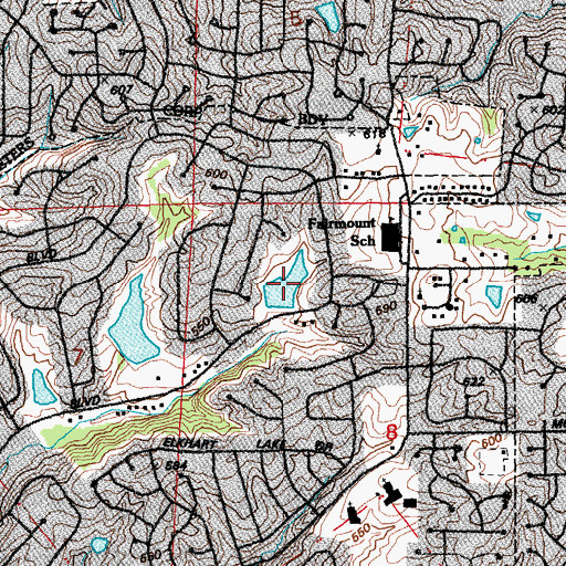 Topographic Map of Park Charles South Lake Number 2, MO