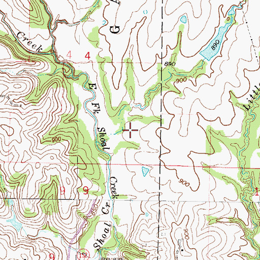 Topographic Map of Hodge Park Lake Dam, MO