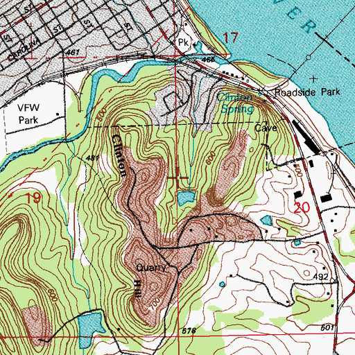 Topographic Map of Smith Lake Dam, MO