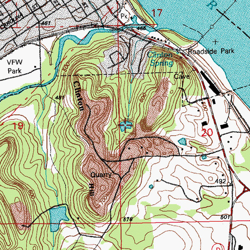 Topographic Map of Smith Lake, MO