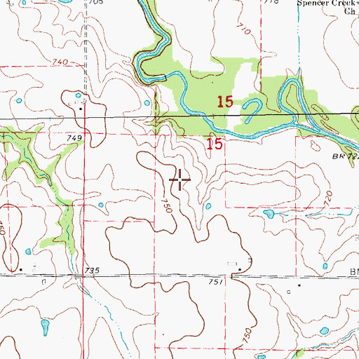Topographic Map of Gibson Dam, MO