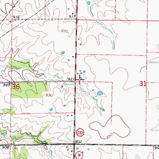 Topographic Map of Prater Dam South, MO