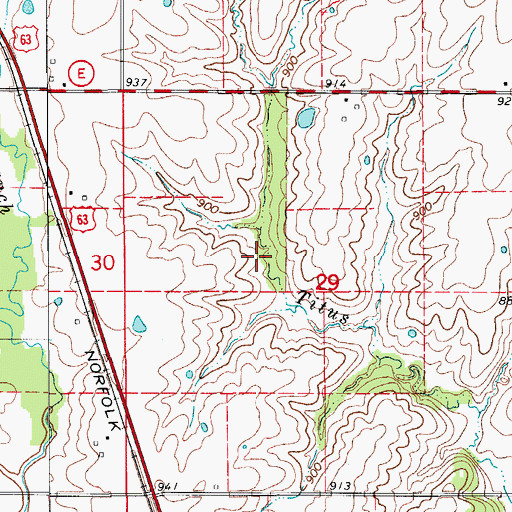 Topographic Map of West Lake Dam, MO