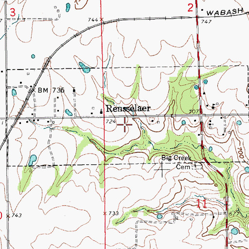 Topographic Map of Lake Hannibal Estates Upper Dam, MO