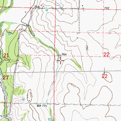 Topographic Map of River Acres Lake Dam, MO