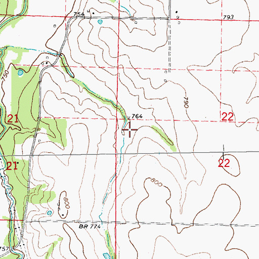 Topographic Map of River Acres Lake Dam, MO