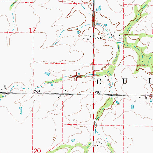 Topographic Map of Kohl Irrigation Lake South, MO