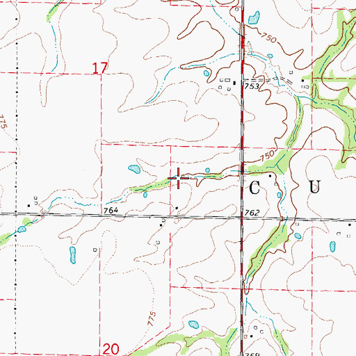 Topographic Map of Talbert Lake Dam, MO