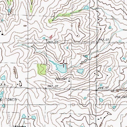 Topographic Map of Martin Lake Section 4 Dam, MO