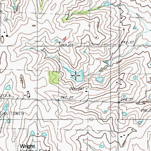 Topographic Map of Martin Lake Section 4, MO