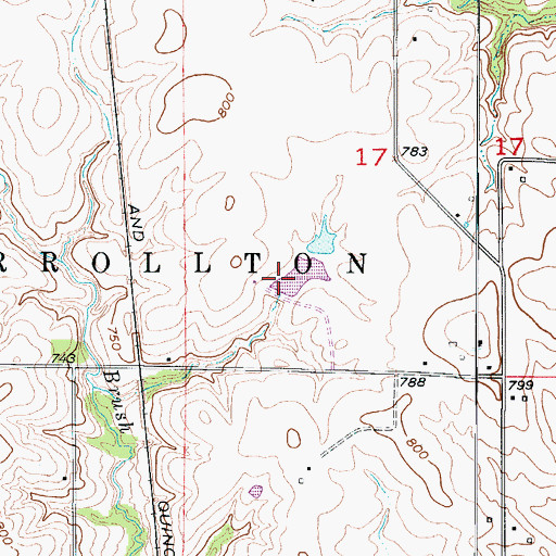 Topographic Map of Griffin Lake Dam, MO