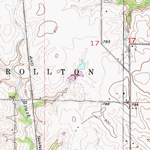 Topographic Map of Griffin Lake, MO