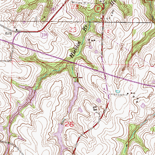 Topographic Map of Beckemeyer Lake Dam, MO