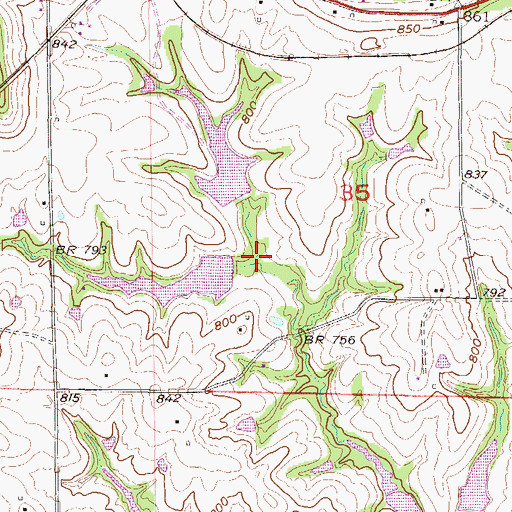 Topographic Map of Willow Creek Watershed Dam A-24a, MO