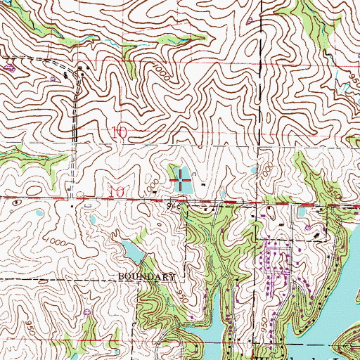 Topographic Map of Francis Bell Lake, MO