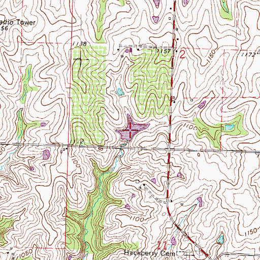 Topographic Map of Schweizer Lake Dam, MO