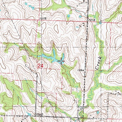 Topographic Map of McCoy-Waits Lake Dam, MO