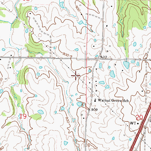 Topographic Map of Croat Lake Dam, MO