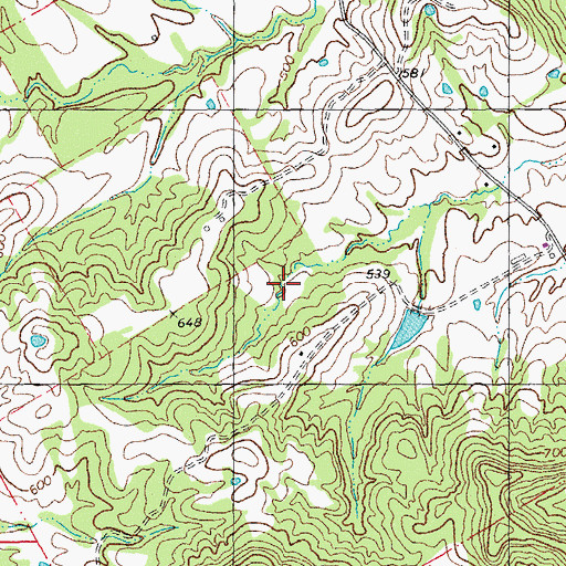 Topographic Map of Thiel Lake West, MO