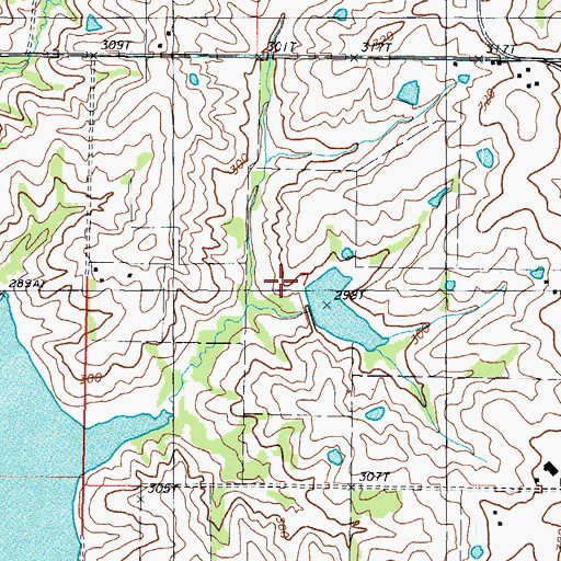 Topographic Map of Grindstone-Lost-Muddy Creek Watershed Dam C-35, MO