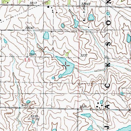 Topographic Map of Pate Lake, MO