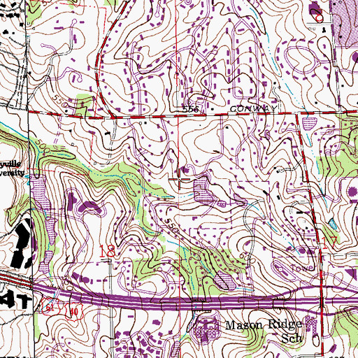 Topographic Map of Med Lake Dam, MO