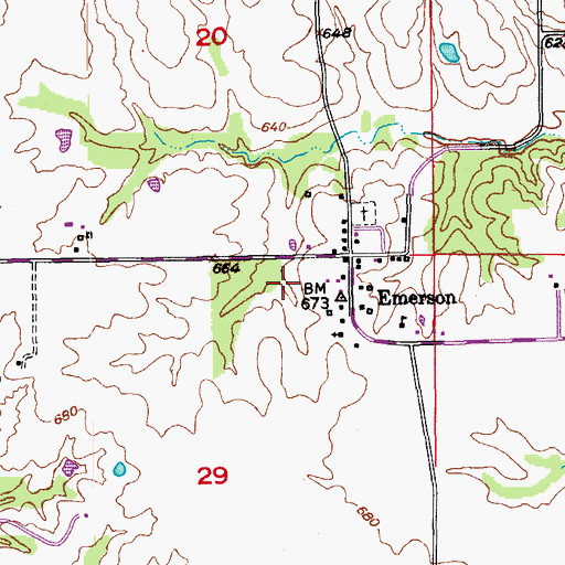 Topographic Map of Sutter Dam, MO