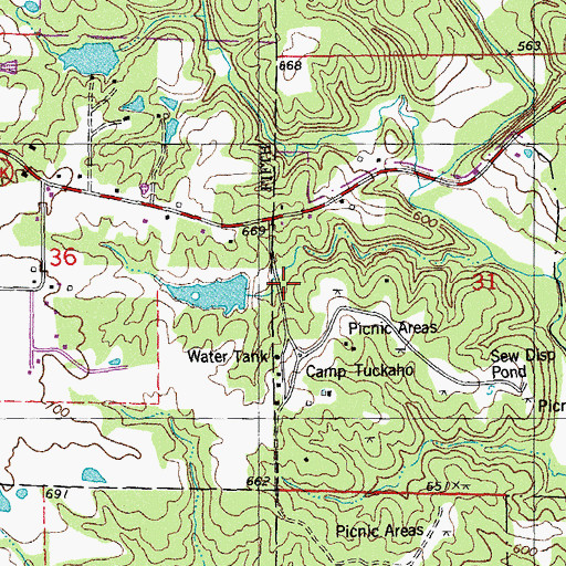 Topographic Map of Girl Scout Lake, MO