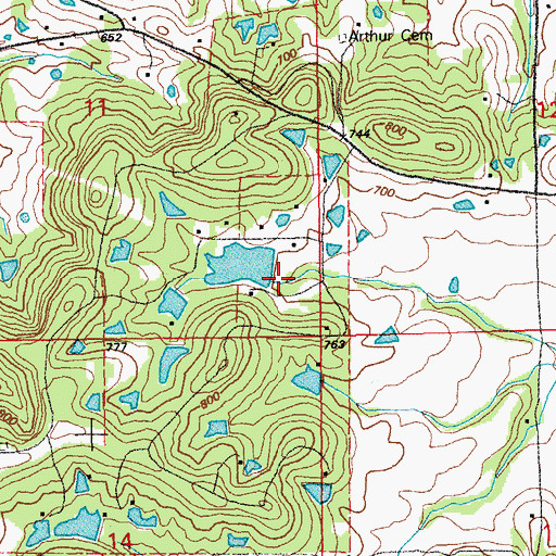 Topographic Map of IMR Corporation Section 11 Dam, MO
