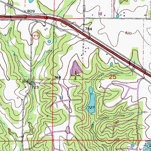 Topographic Map of American Central Corporation Upper Dam, MO
