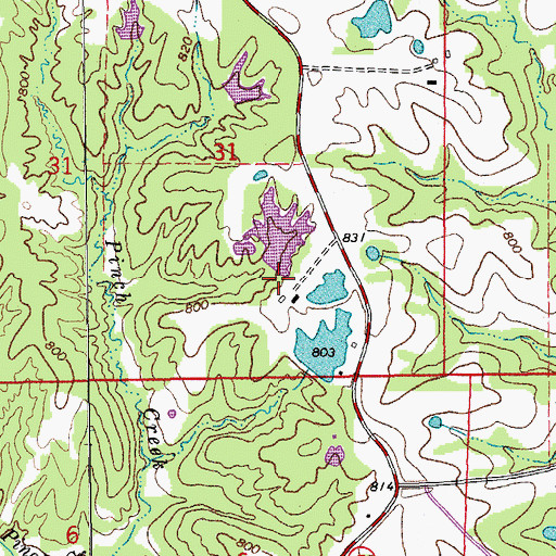 Topographic Map of Knittel Dam Number 2, MO