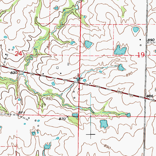 Topographic Map of Landhuis Lake Dam, MO