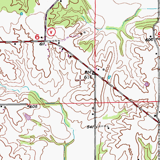 Topographic Map of Bimson Dam, MO