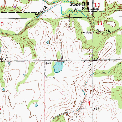 Topographic Map of Frankenbach Brothers Lake Dam, MO