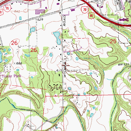 Topographic Map of Citizens Mortgage Investment Corporation Section 36 Dam, MO