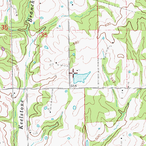 Topographic Map of Schlueter - Heddinger Lake Dam, MO