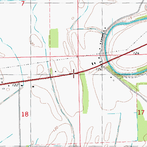 Topographic Map of Ashton, AR