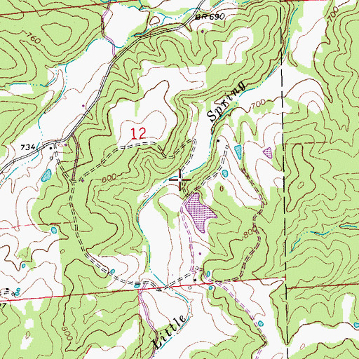 Topographic Map of Koedding Lake Dam, MO