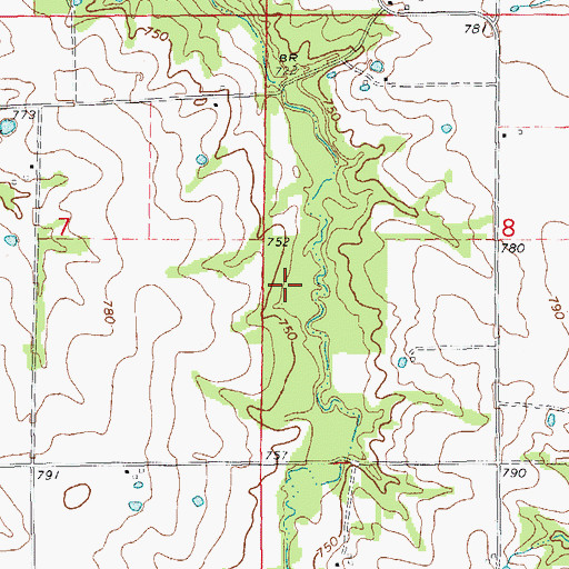 Topographic Map of Godbold Irrigation Reservoir, MO